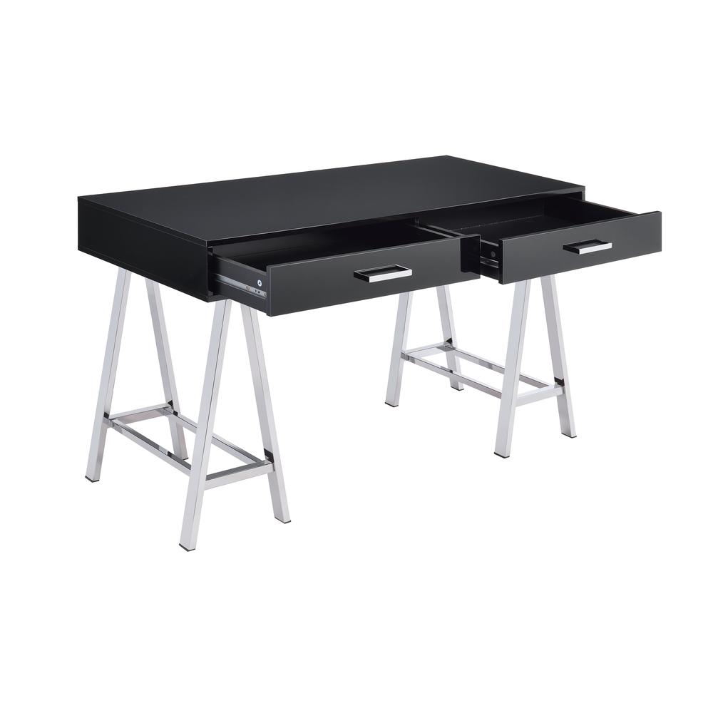 Coleen Desk, Black & Chrome. Picture 2