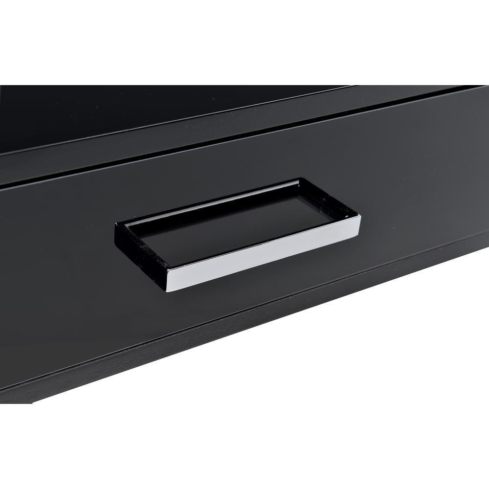 Coleen Desk, Black & Chrome. Picture 4