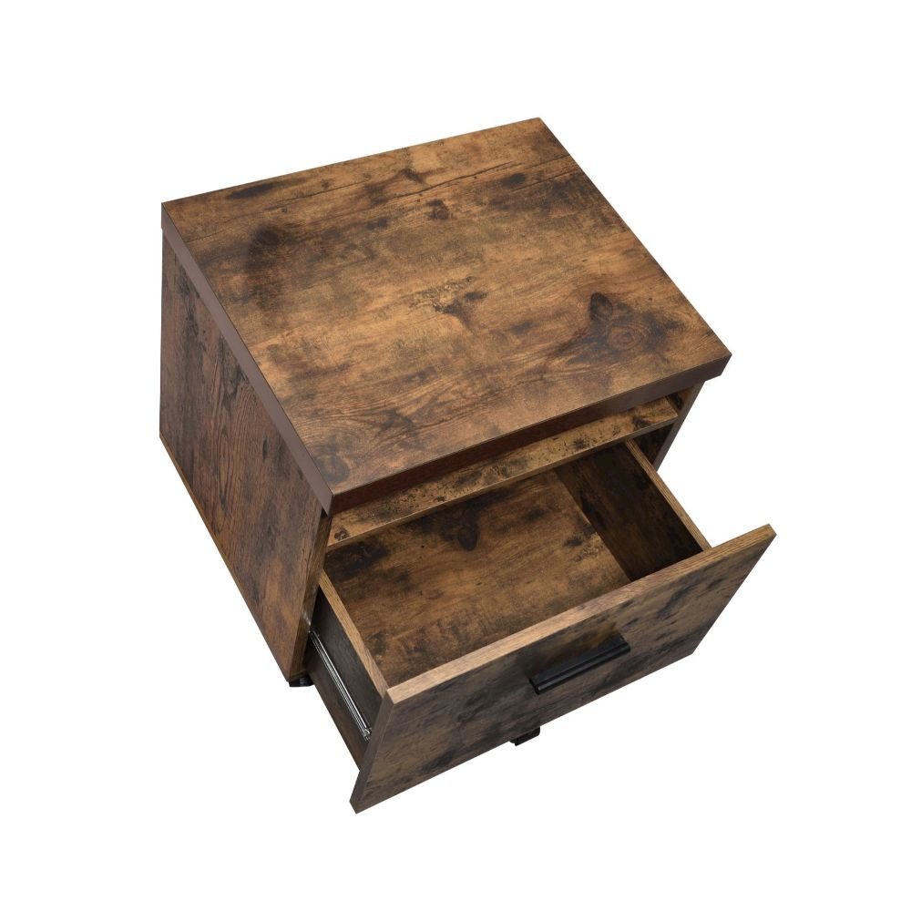 Bob File Cabinet Weathered Oak & Black. Picture 4