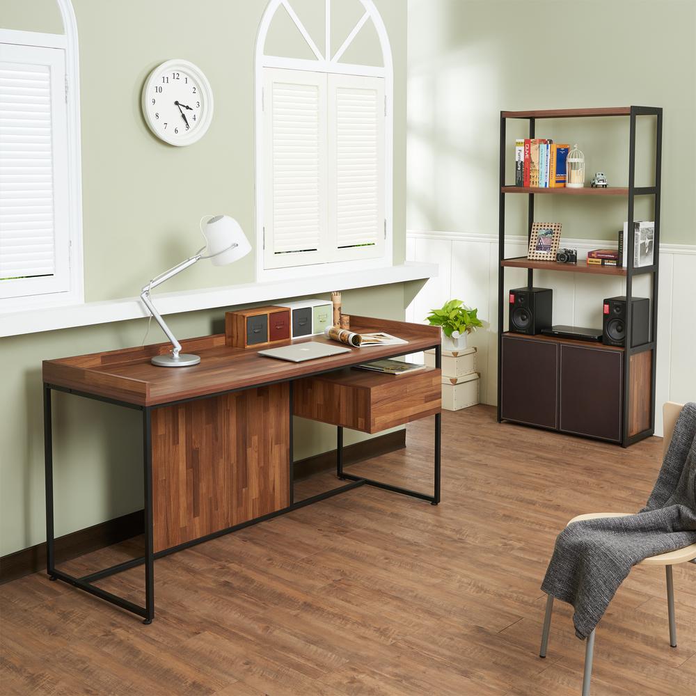 Sara Desk, Walnut & Sandy Black. Picture 1