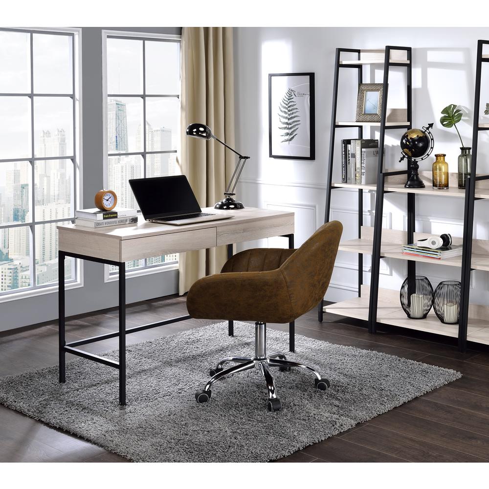 Desk, Natural & Black 92670. Picture 1