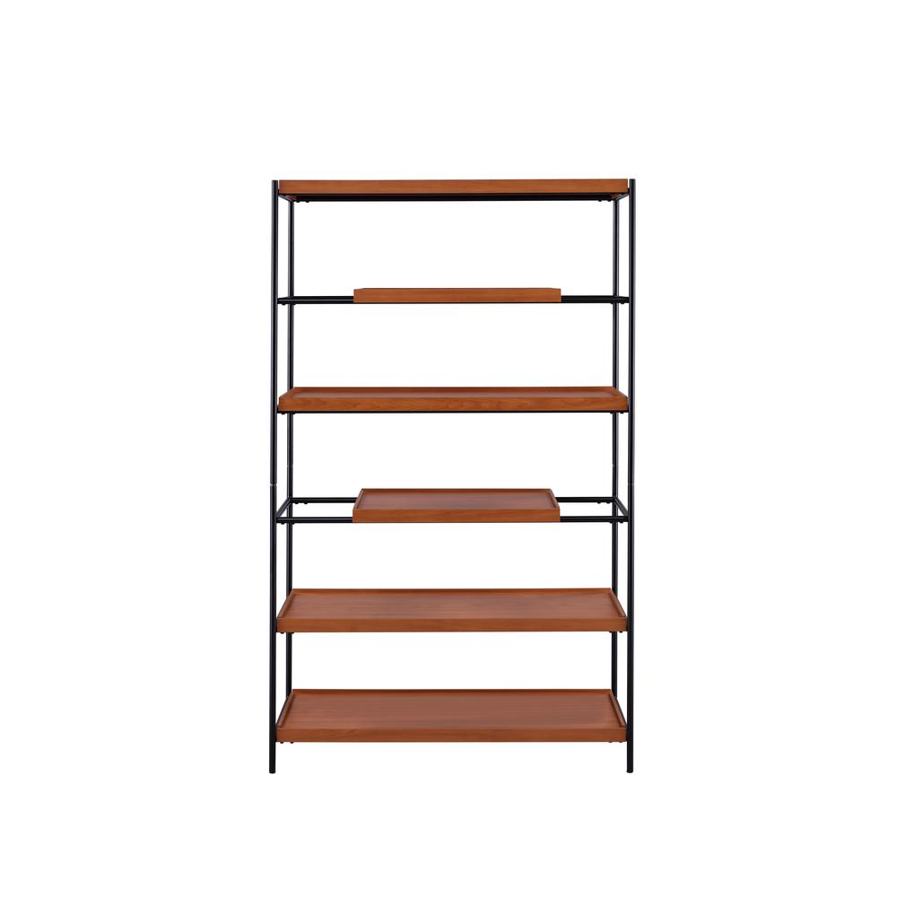 Oaken BookShelf Honey Oak & Black. Picture 2