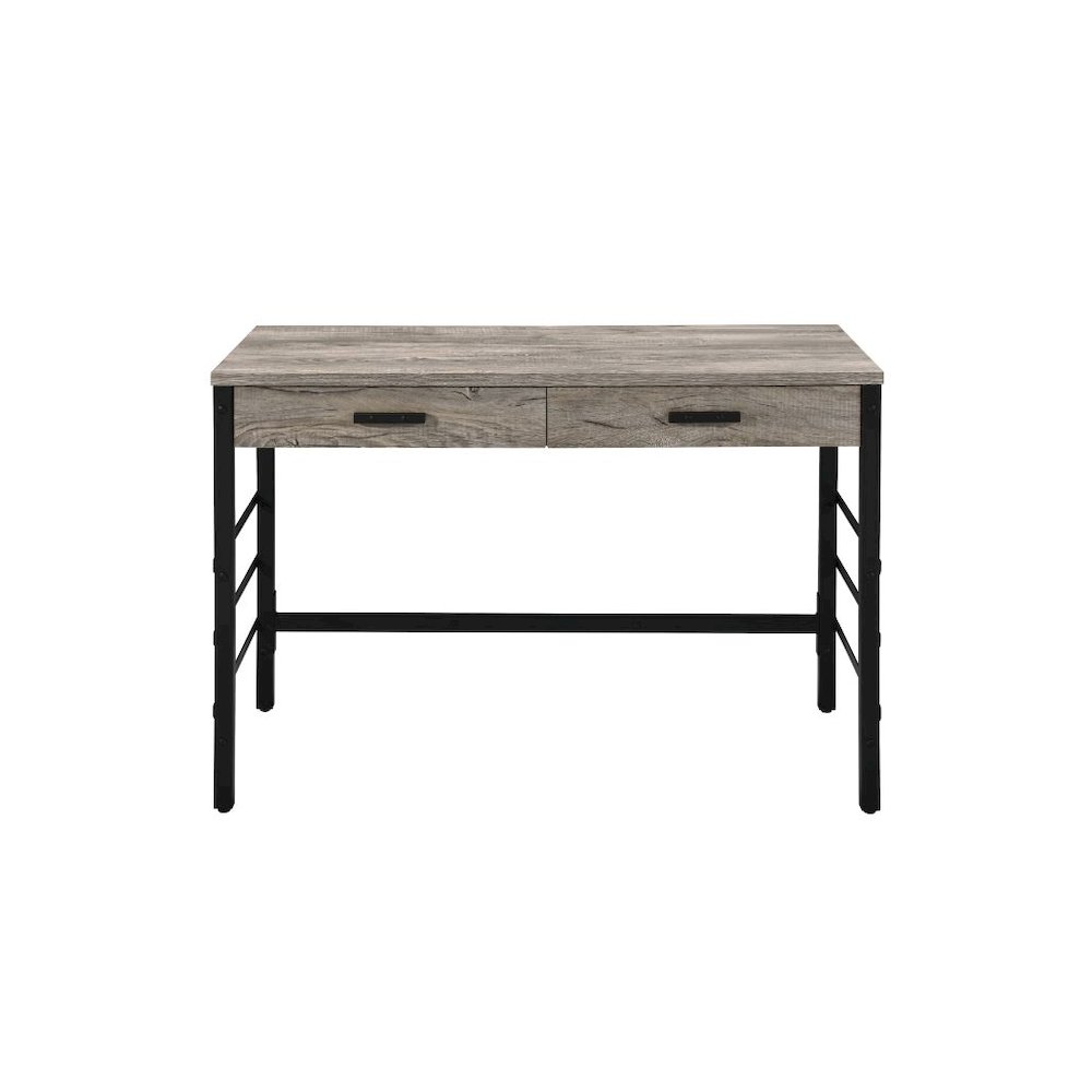 Disho Writing Desk w/USB Port Light Weathered Oak & Black. Picture 7