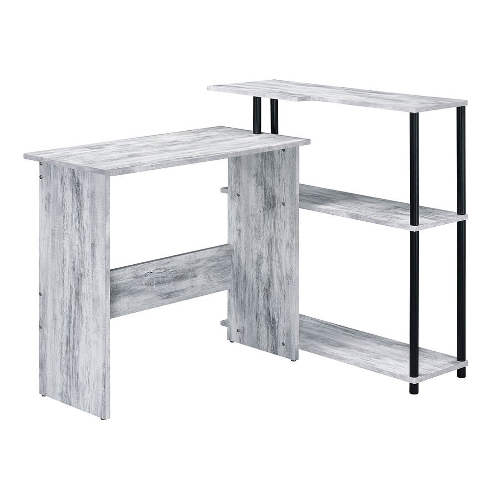 Ievi Writing Desk Antique White & Black. Picture 2
