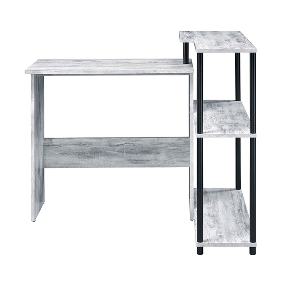 Ievi Writing Desk Antique White & Black. Picture 3