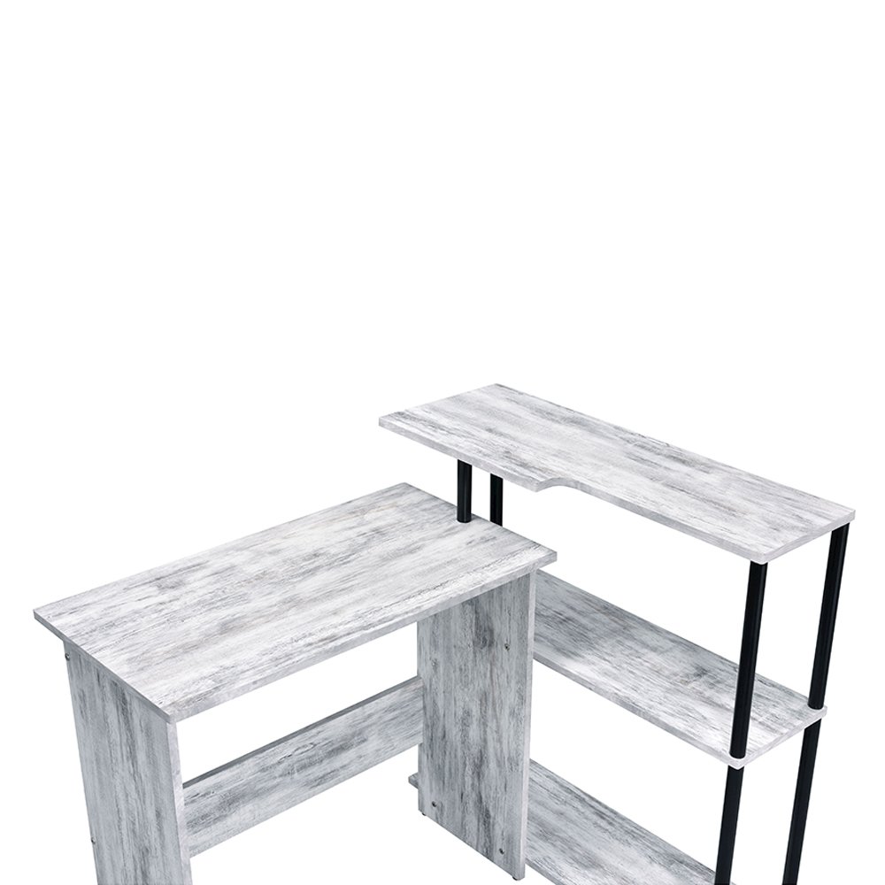 Ievi Writing Desk Antique White & Black. Picture 4