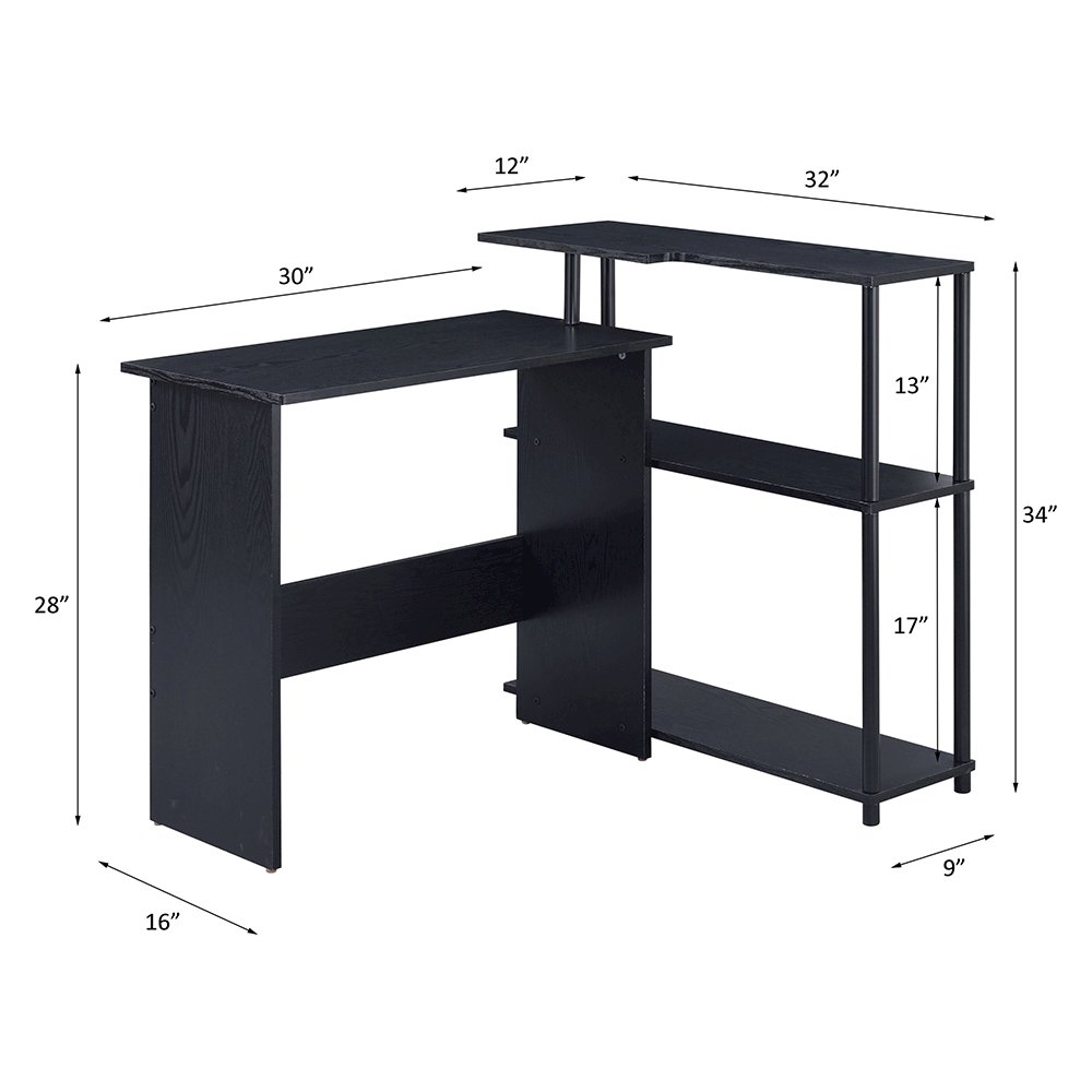 Ievi Writing Desk Black. Picture 5