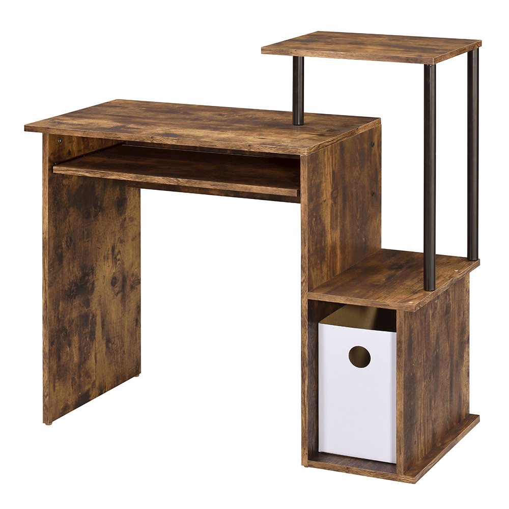 Lyphre Computer Desk Weathered Oak & Black. Picture 2