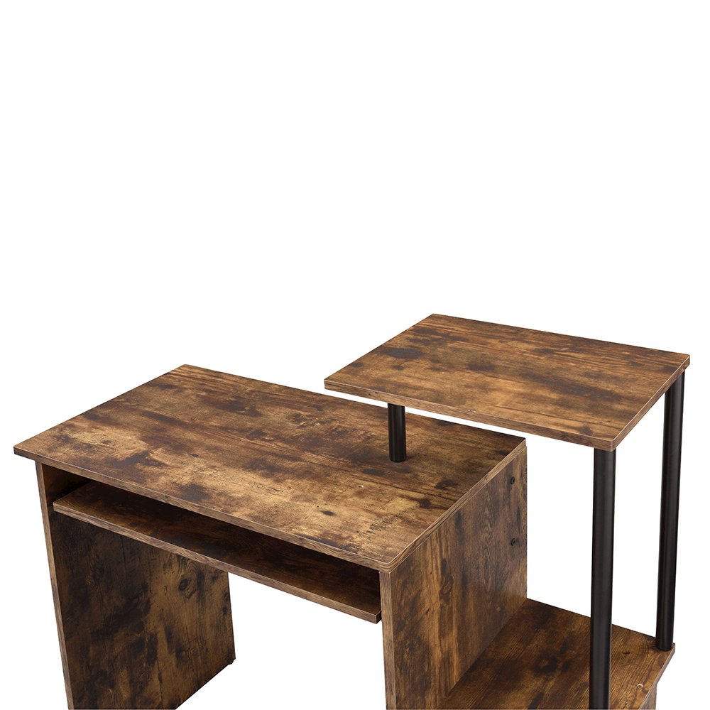 Lyphre Computer Desk Weathered Oak & Black. Picture 4