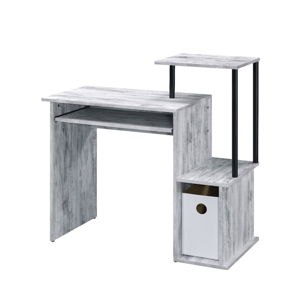 Lyphre Computer Desk Antique White & Black. Picture 2