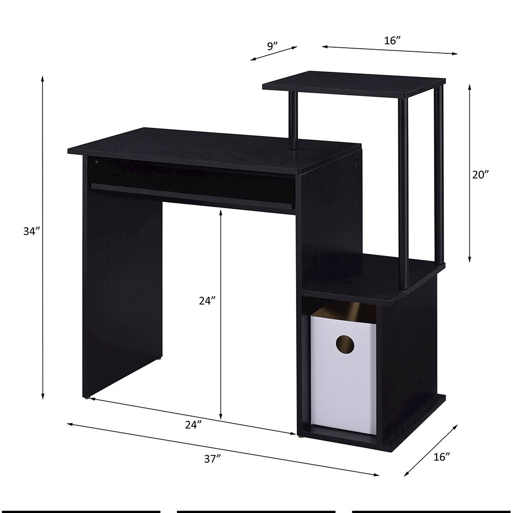 Lyphre Computer Desk Black. Picture 6