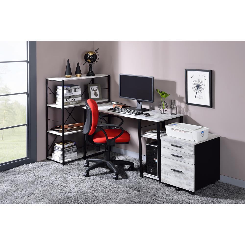Vadna Writing Desk Antique White & Black. Picture 1