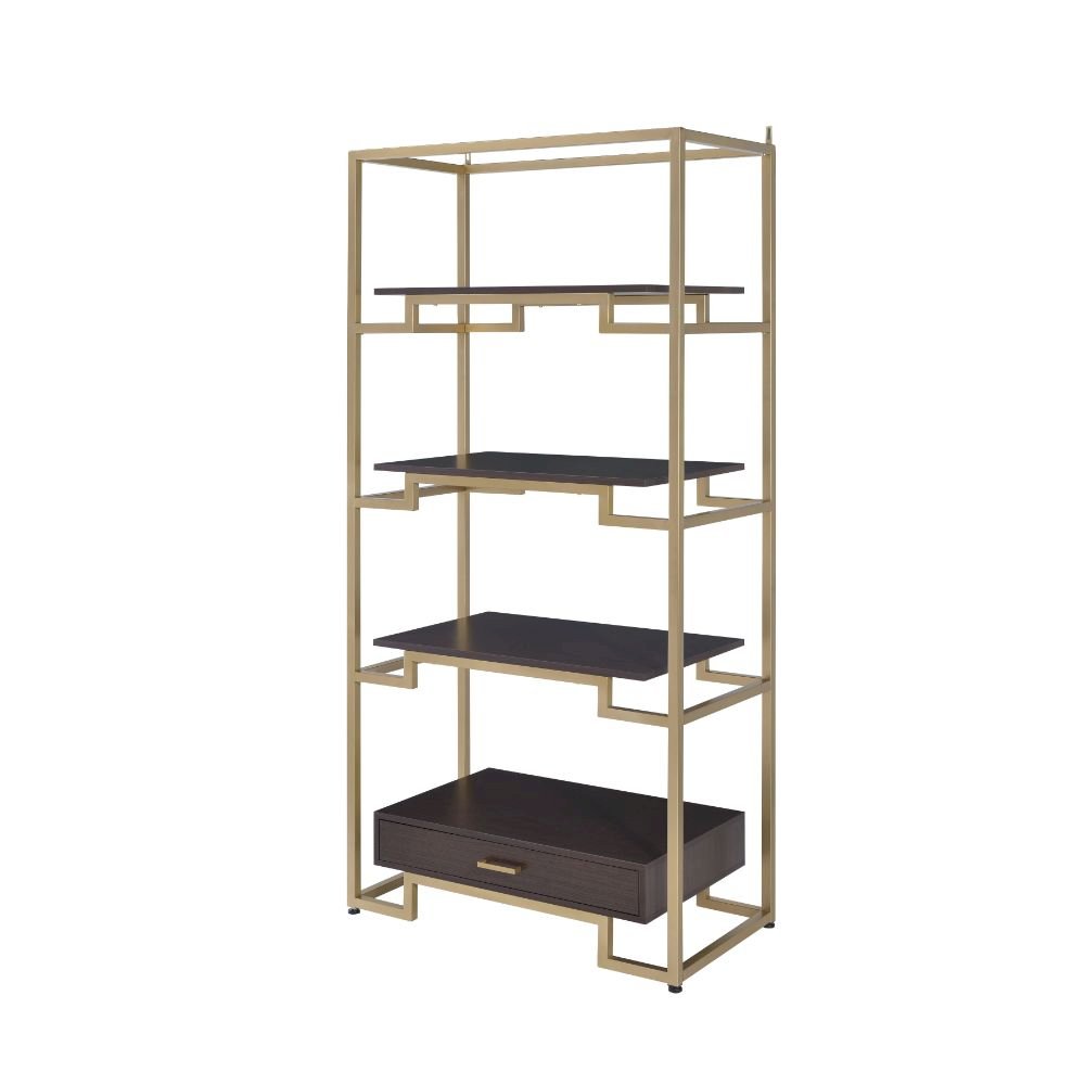Yumia BookShelf Gold & Walnut. Picture 1