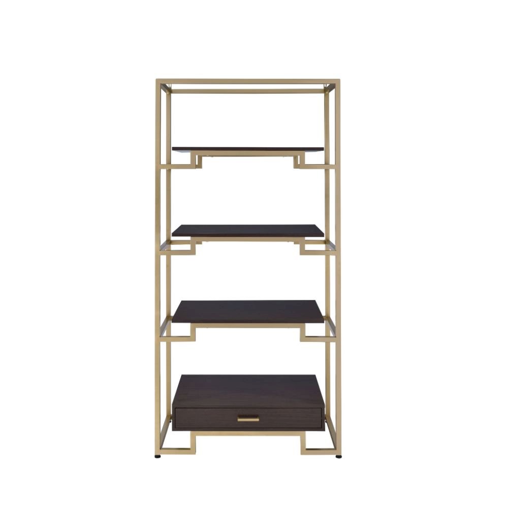 Yumia BookShelf Gold & Walnut. Picture 2