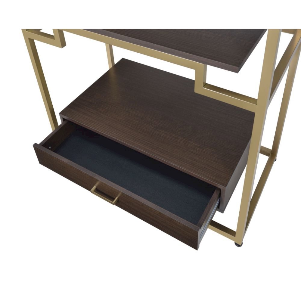 Yumia BookShelf Gold & Walnut. Picture 3