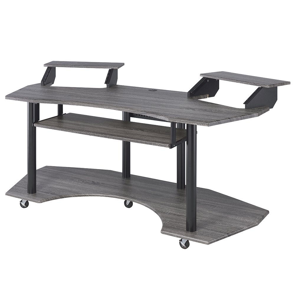 Eleazar 71" Music Studio Desk Black Oak. Picture 2