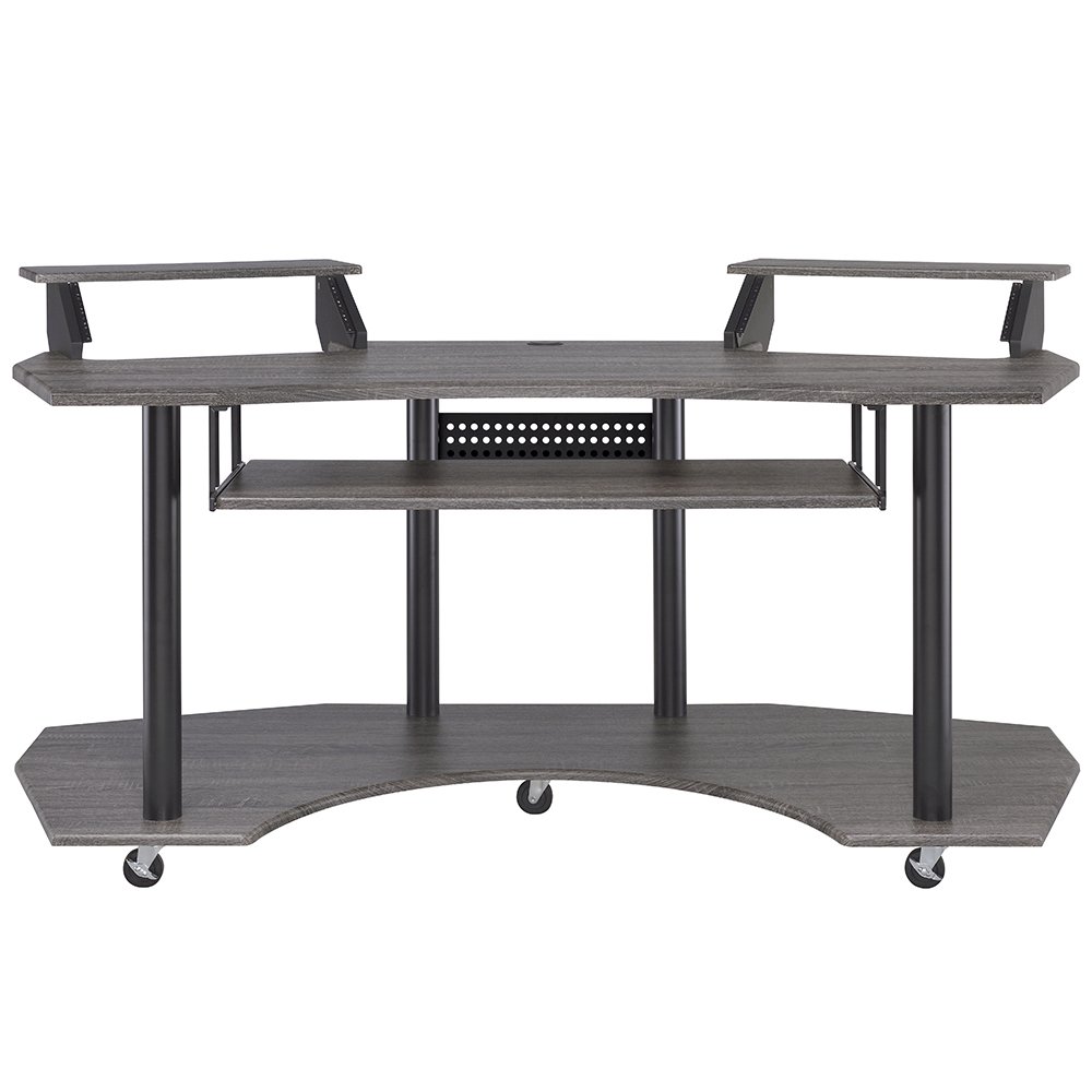 Eleazar 71" Music Studio Desk Black Oak. Picture 3
