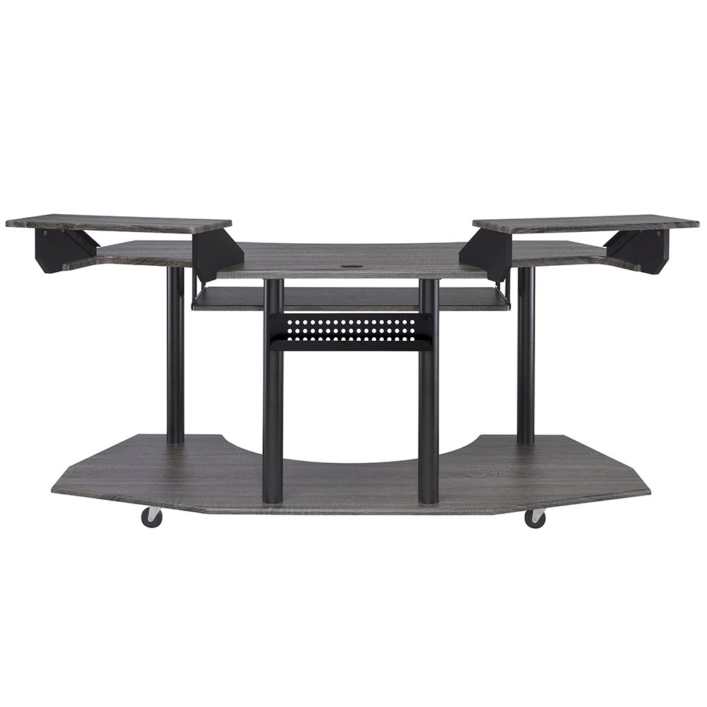 Eleazar 71" Music Studio Desk Black Oak. Picture 4