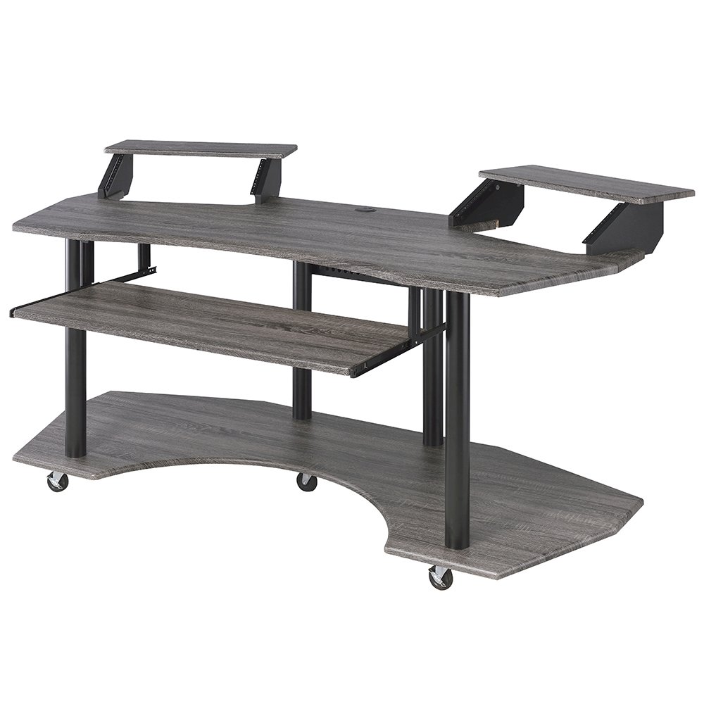 Eleazar 71" Music Studio Desk Black Oak. Picture 6