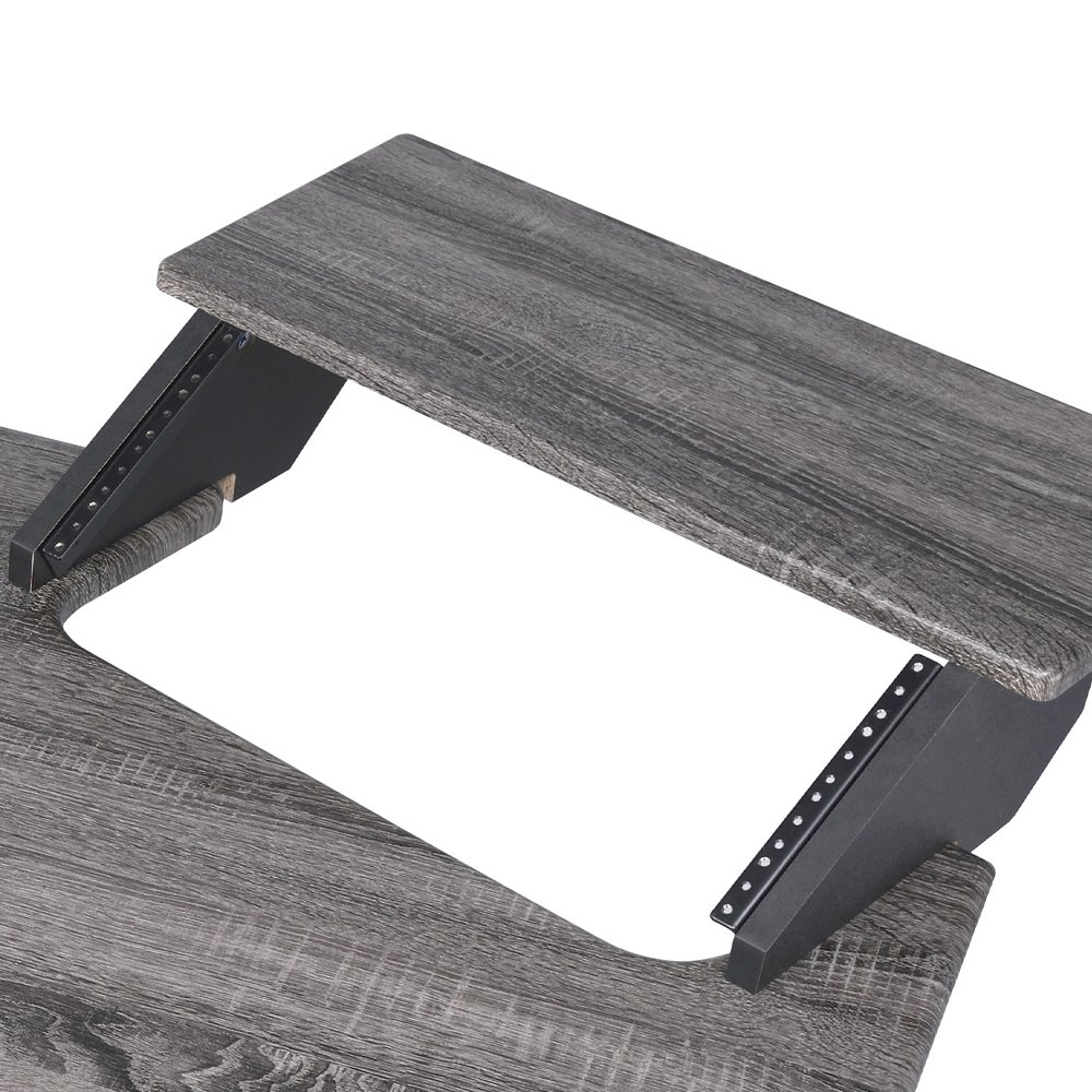 Eleazar 71" Music Studio Desk Black Oak. Picture 7