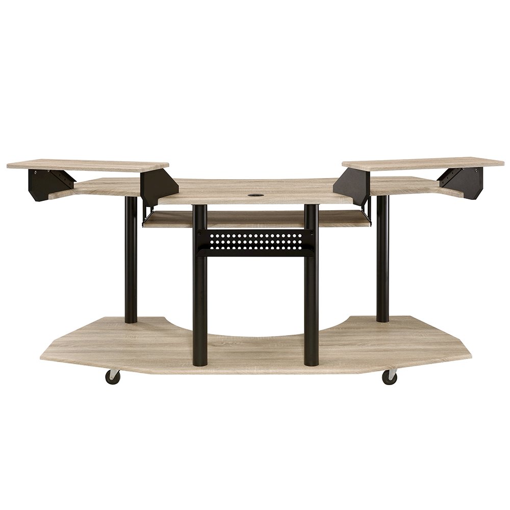 Eleazar 71" Music Studio Desk Natural Oak. Picture 4