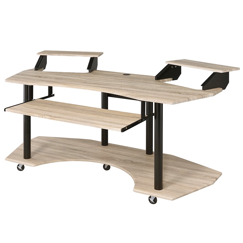 Eleazar 71" Music Studio Desk Natural Oak. Picture 6