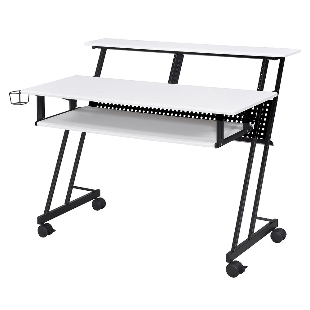Suitor Music Recording Studio Desk White & Black. Picture 2