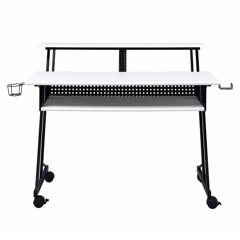 Suitor Music Recording Studio Desk White & Black. Picture 3