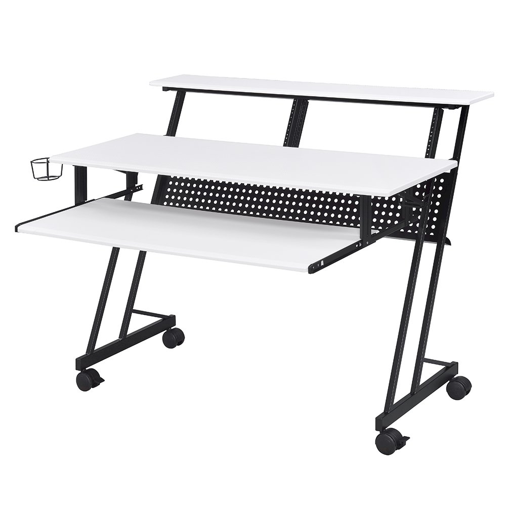 Suitor Music Recording Studio Desk White & Black. Picture 6