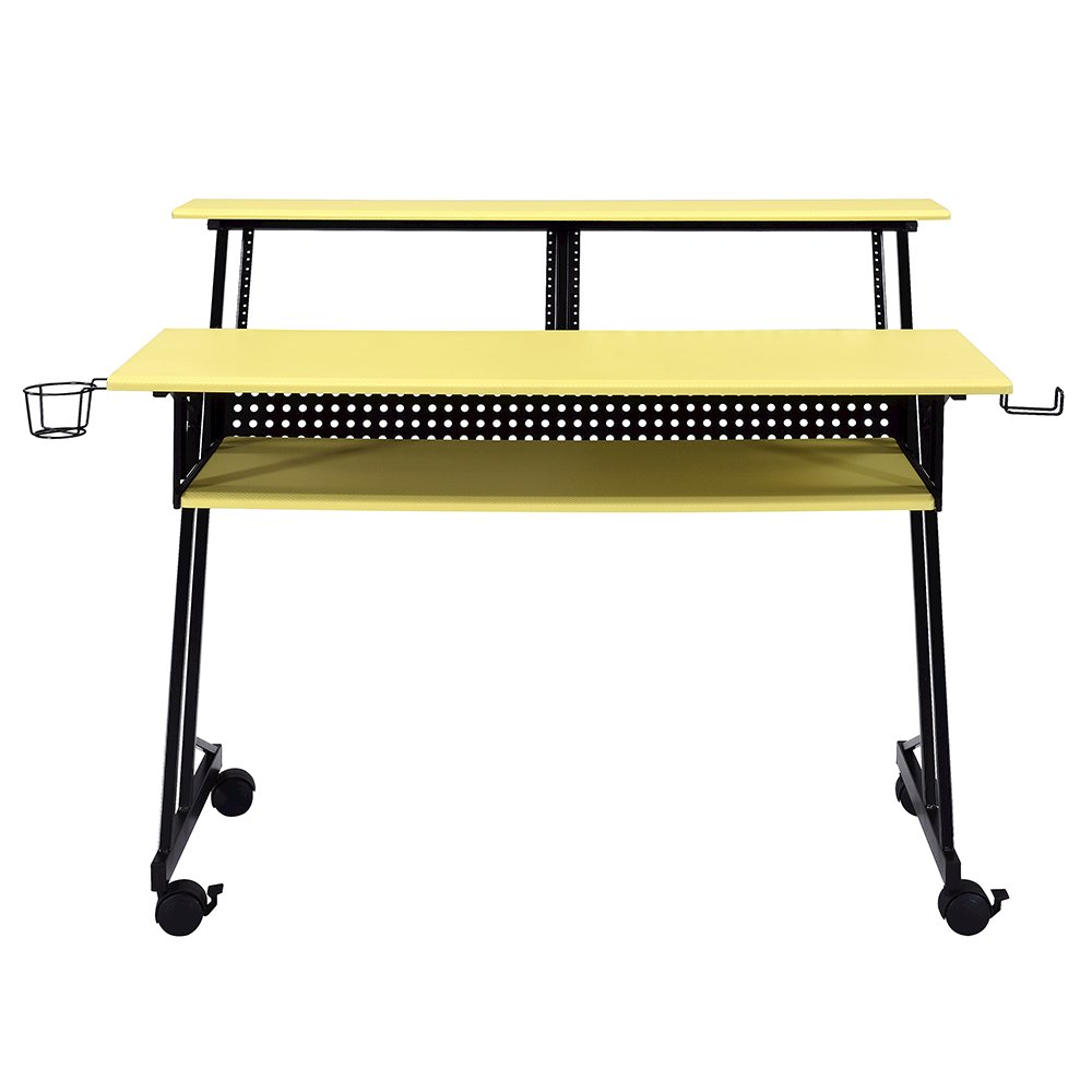 Suitor Music Recording Studio Desk Yellow & Black. Picture 4