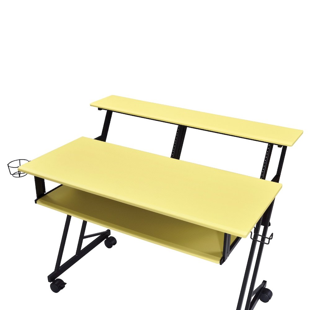 Suitor Music Recording Studio Desk Yellow & Black. Picture 6
