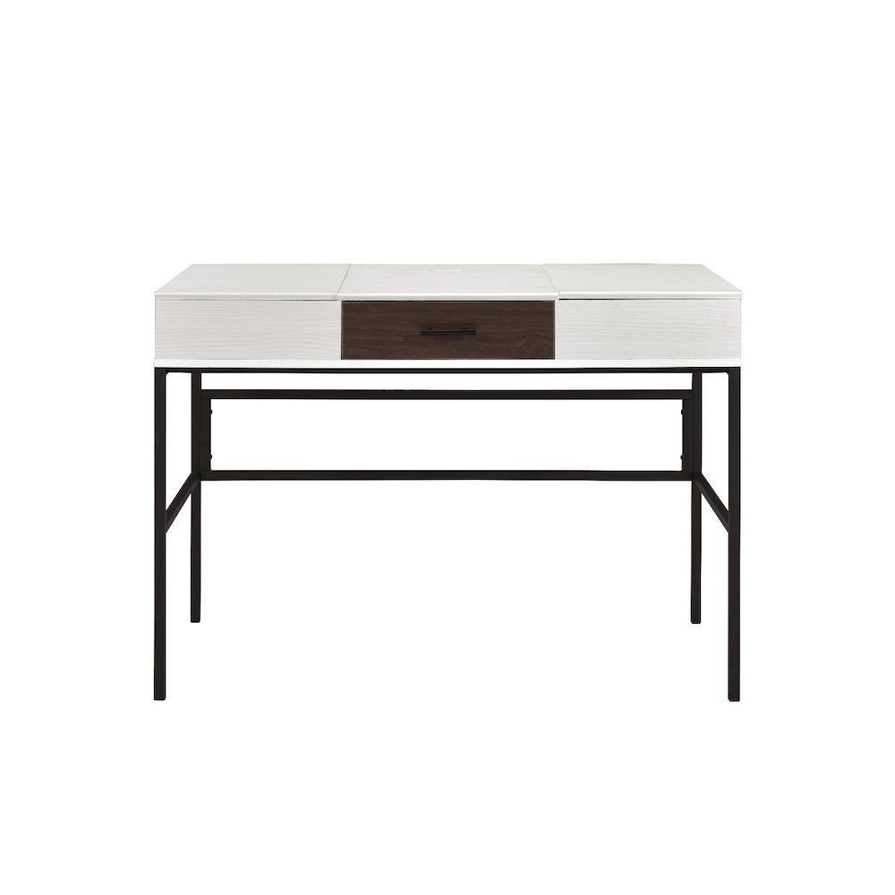 Verster Writing Desk w/USB Port Natural & Black. Picture 2