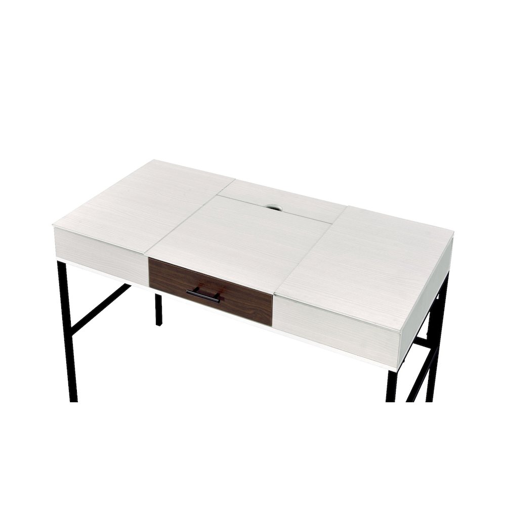 Verster Writing Desk w/USB Port Natural & Black. Picture 3