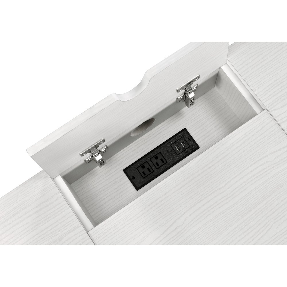 Verster Writing Desk w/USB Port Natural & Black. Picture 5