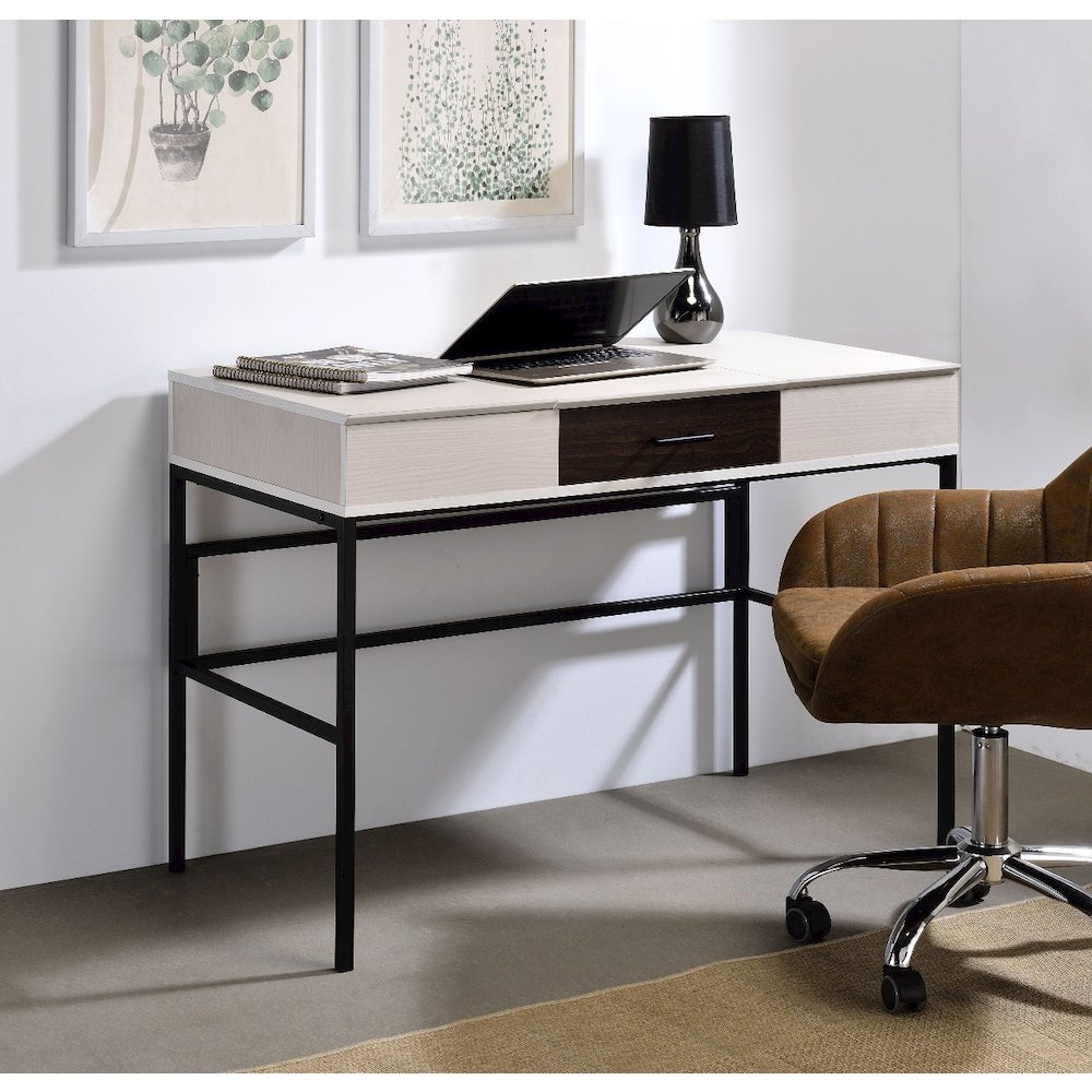 Verster Writing Desk w/USB Port Natural & Black. Picture 6