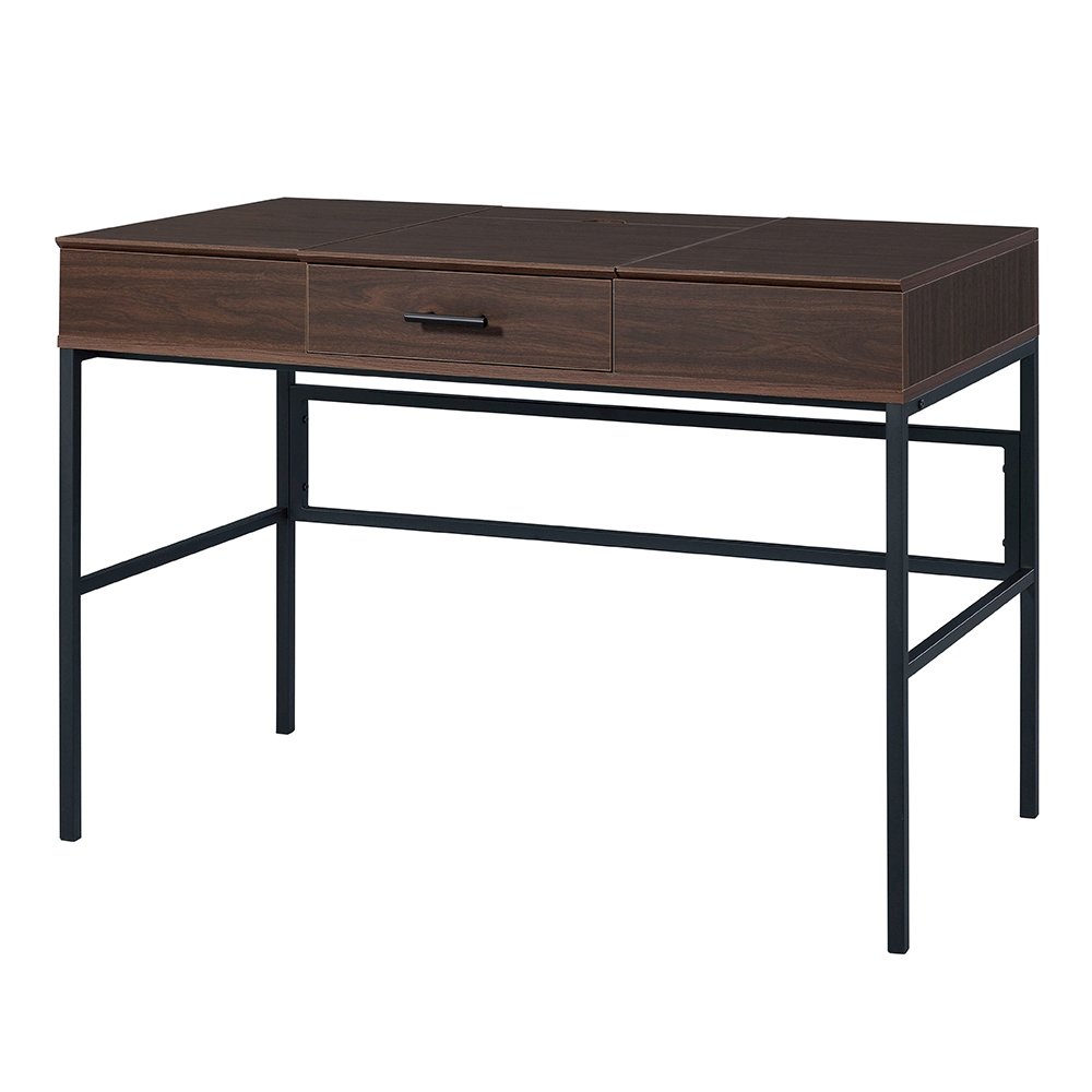 Verster Writing Desk w/USB Port Oak & Black. Picture 2