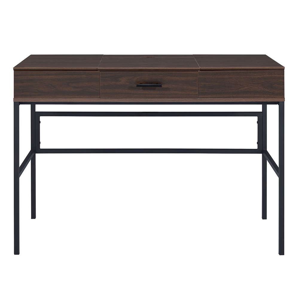 Verster Writing Desk w/USB Port Oak & Black. Picture 3