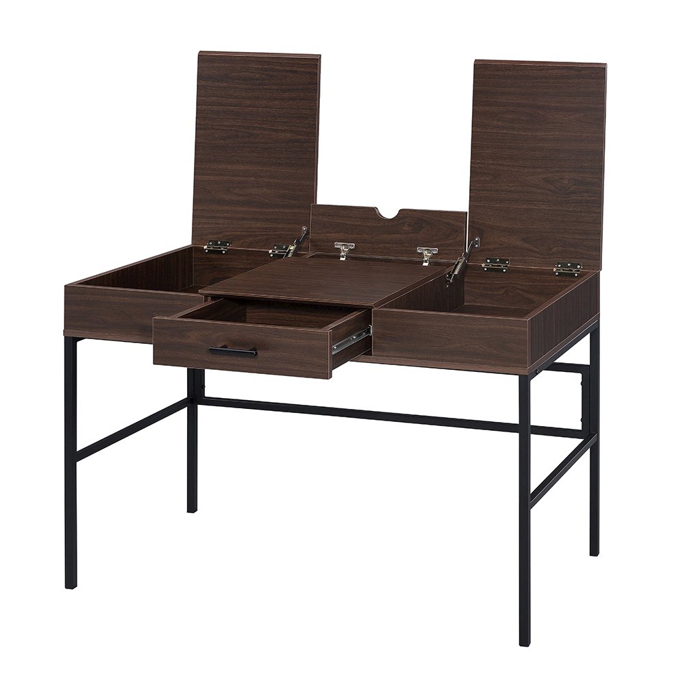 Verster Writing Desk w/USB Port Oak & Black. Picture 4