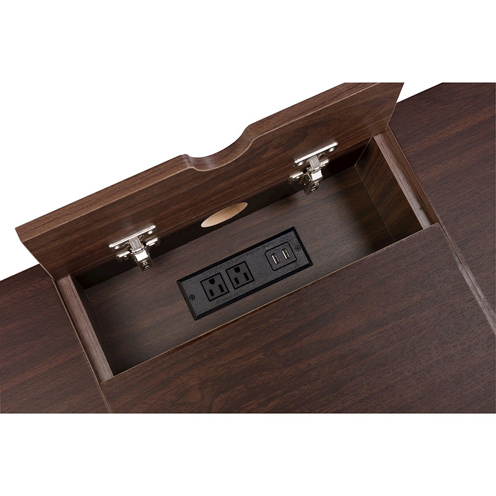 Verster Writing Desk w/USB Port Oak & Black. Picture 5