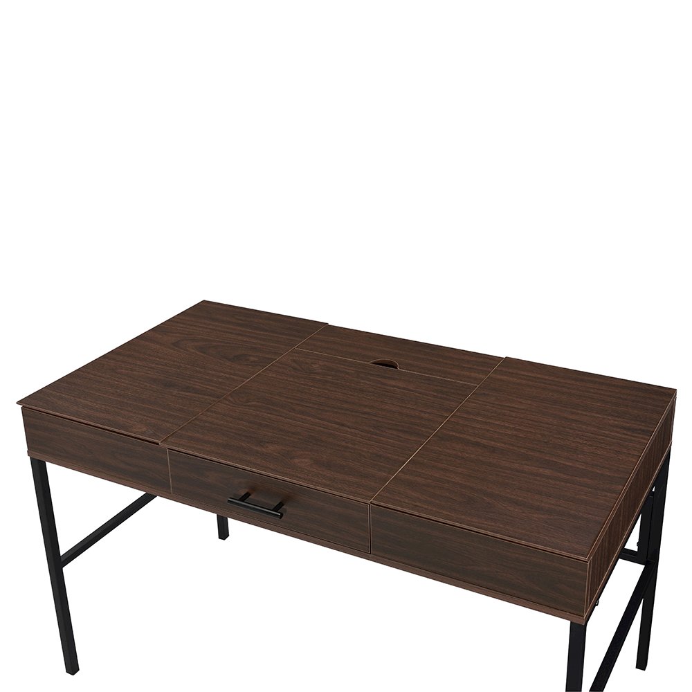Verster Writing Desk w/USB Port Oak & Black. Picture 6