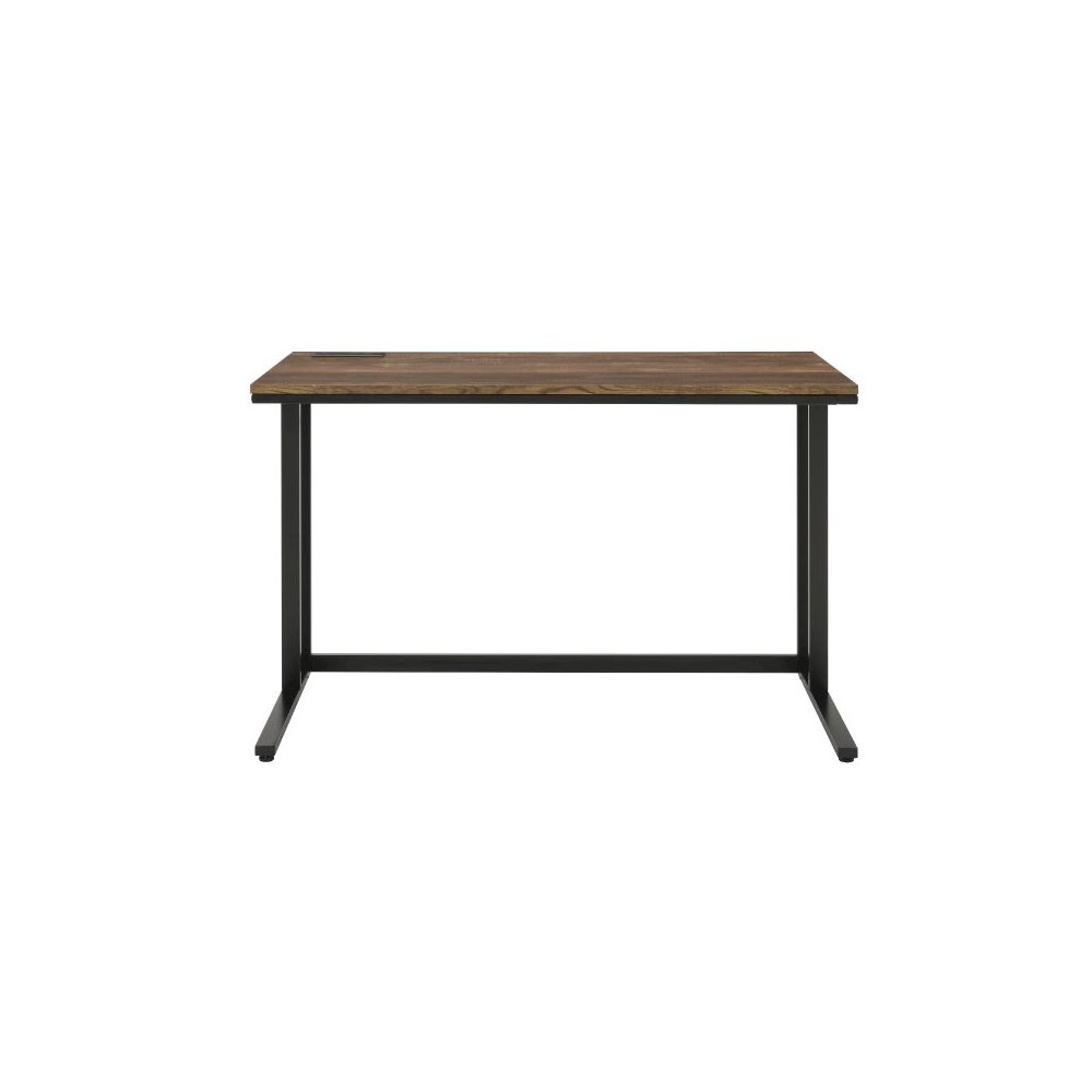 Tyrese Writing Desk w/USB Port Walnut & Black. Picture 4