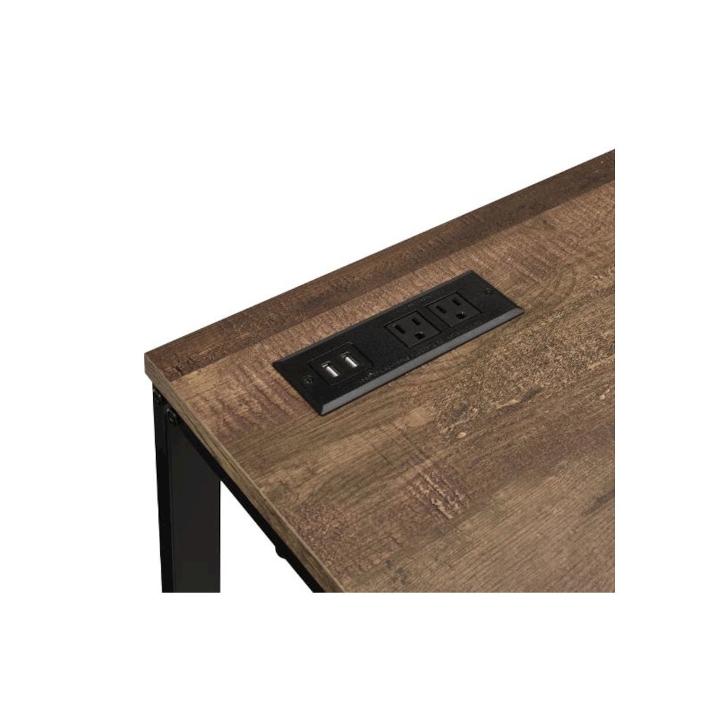 Tyrese Writing Desk w/USB Port Walnut & Black. Picture 2