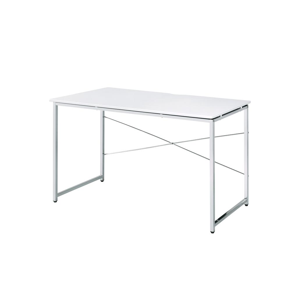 Tennos Writing Desk(Same AC00903) White & Chrome. Picture 1