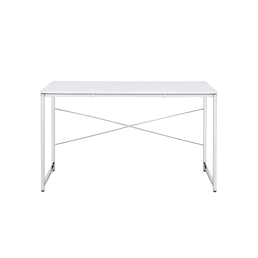 Tennos Writing Desk(Same AC00903) White & Chrome. Picture 2