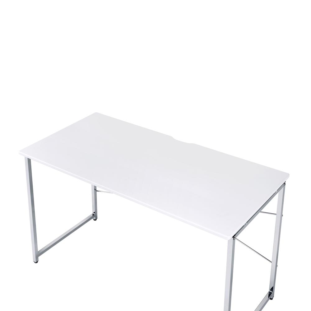 Tennos Writing Desk(Same AC00903) White & Chrome. Picture 3