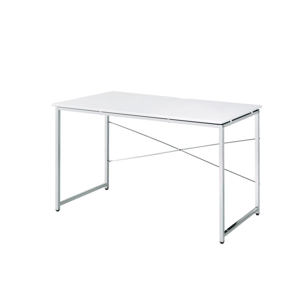 Tennos Writing Desk(Same AC00903) White & Chrome. Picture 6