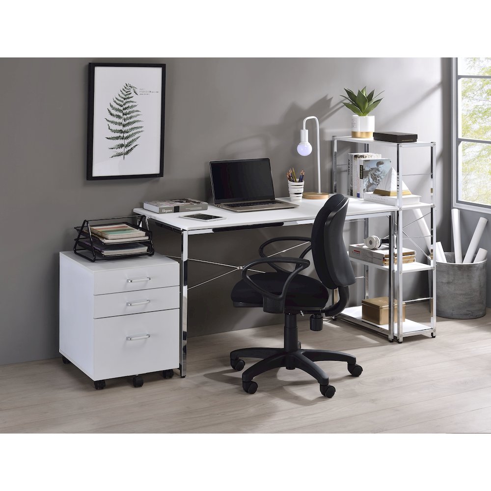 Tennos BookShelf White & Chrome. Picture 4