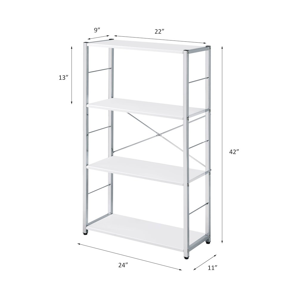 Tennos BookShelf White & Chrome. Picture 5