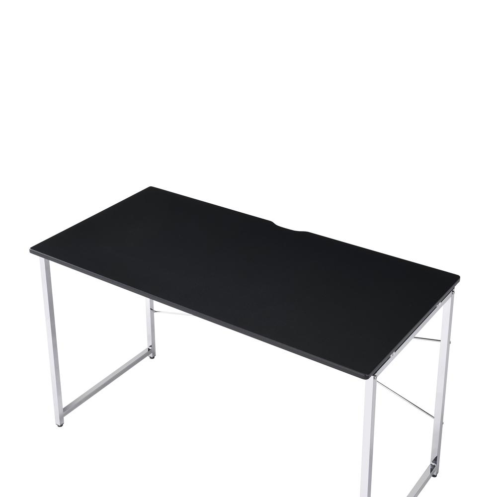 Tennos Writing Desk, Black & Chrome Finish (93195). Picture 5