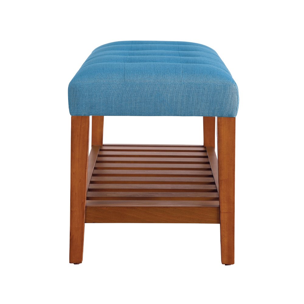 Charla Bench Blue & Oak. Picture 4